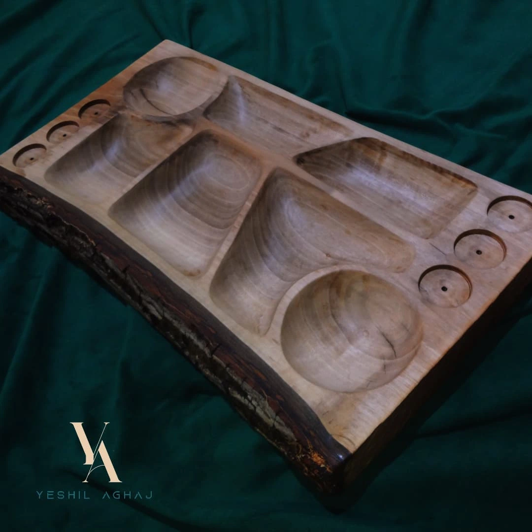 سینی مزه چوبی کد_07